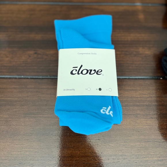 Clove Compression Socks 20-30mmHg Cerulean Smile - Picture 1 of 6